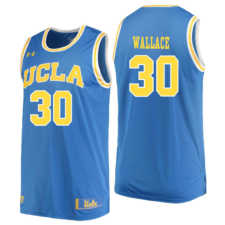 UCLA Bruins #30 Joseph Wallace Blue College Basketball Jersey
